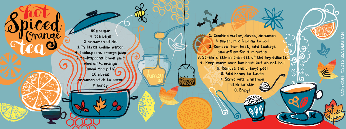 Hot Spiced Orange Tea by Lisa Deighan