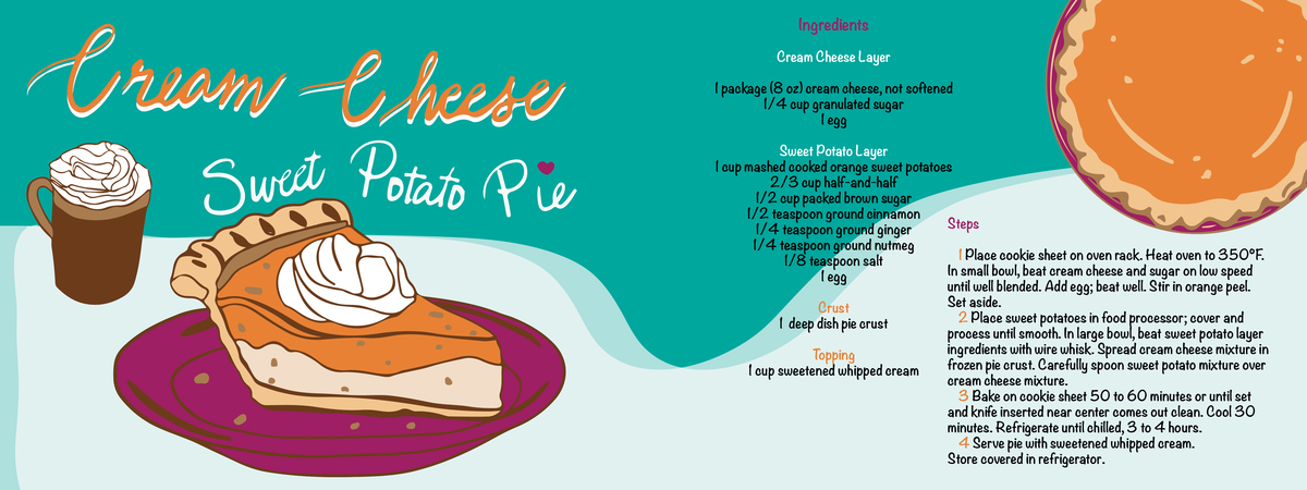 Cream Cheese Sweet Potato Pie by T. Kimberlyn Art and Design