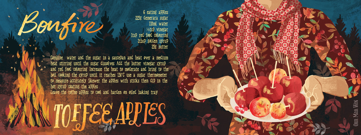 Bonfire Toffee Apples by Ohn Mar Win