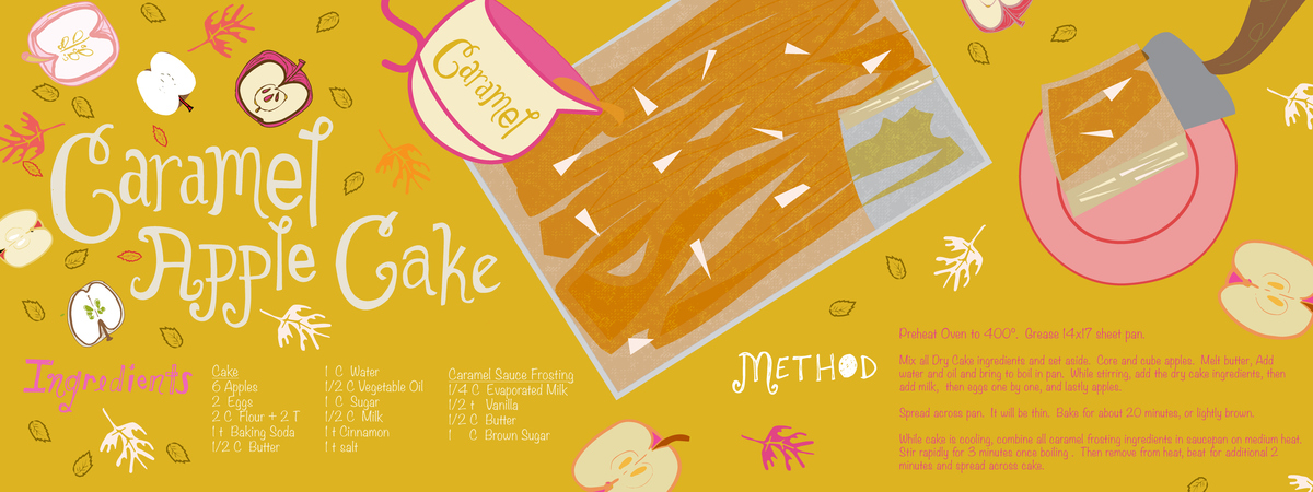 Caramel Apple Cake by Leah Malmos | Pixabo