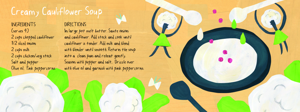Creamy Cauliflower Soup by AW Illustrations