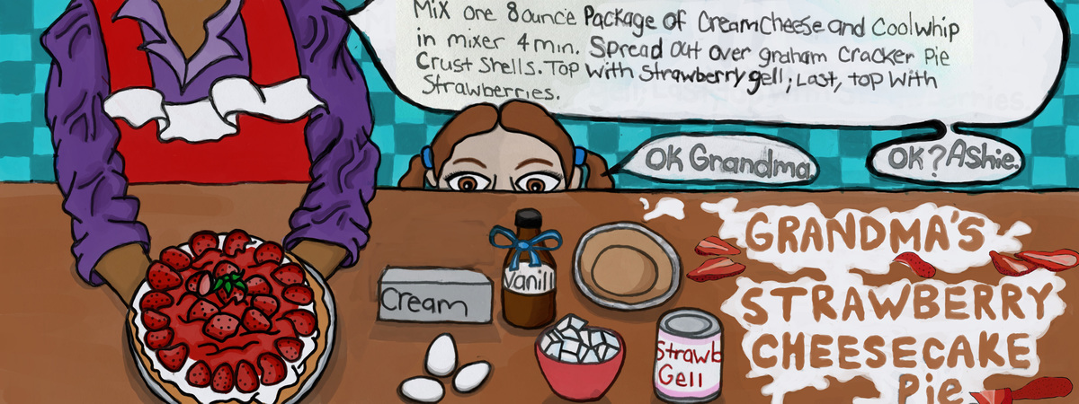Grandma's strawberry cheesecake pie by Ashie Nakala Lynn Ward