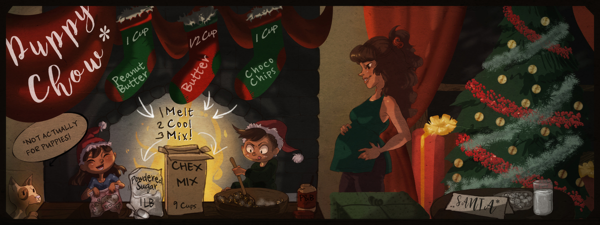 Tis The Season, For Puppy Chow! by Jessica Brown Illustartion they draw they cook