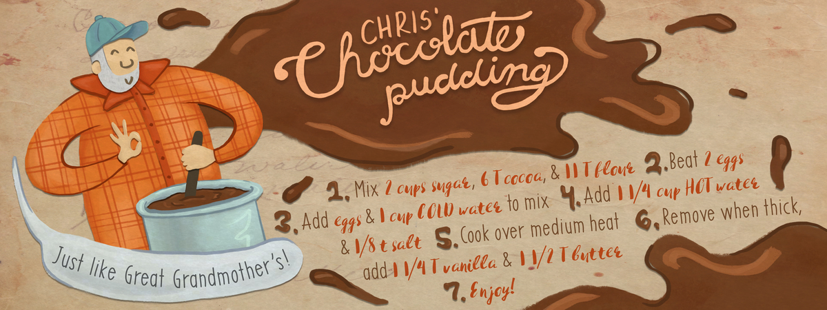 Chris' Chocolate Pudding by Kelsey Heaton Here it is the finalest of all finals