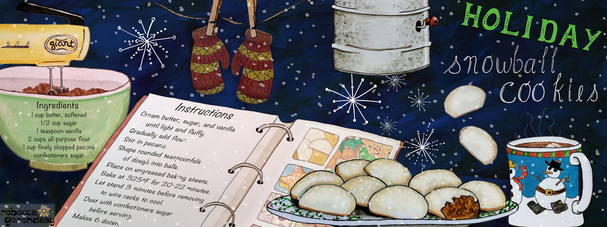 Holiday Snowball Cookies by Rebecca Potter Gerendasy
