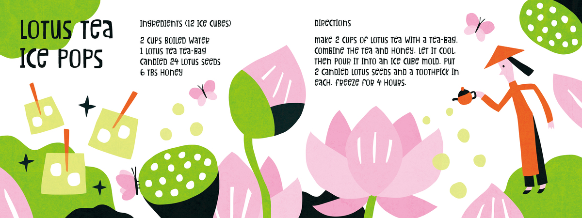 Lotus Tea Ice Pops by AW Illustrations