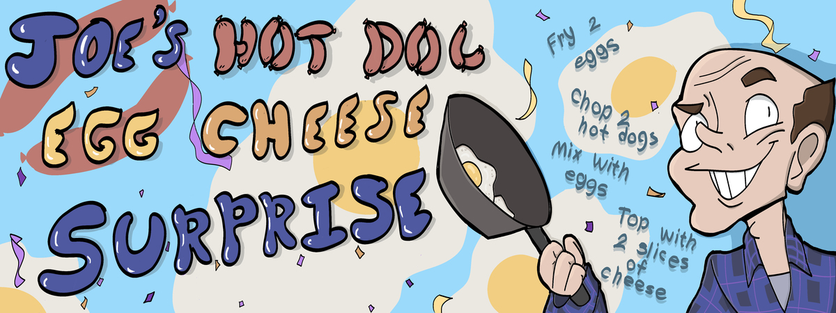 Joe's Hot Dog Egg Cheese Surprise by Alicia Glenn Joe