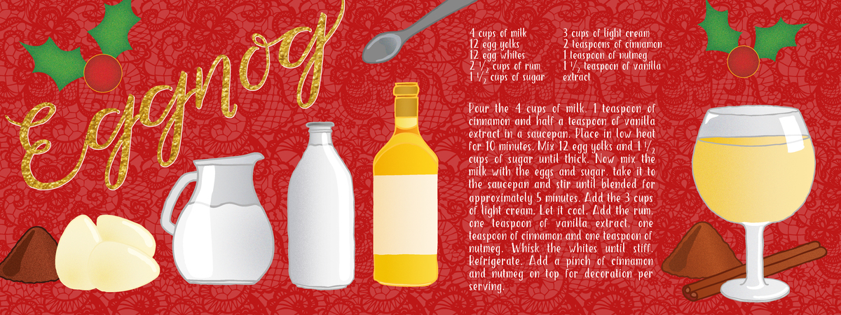 Eggnog Recipe by Yael Ramírez Eggnog layout