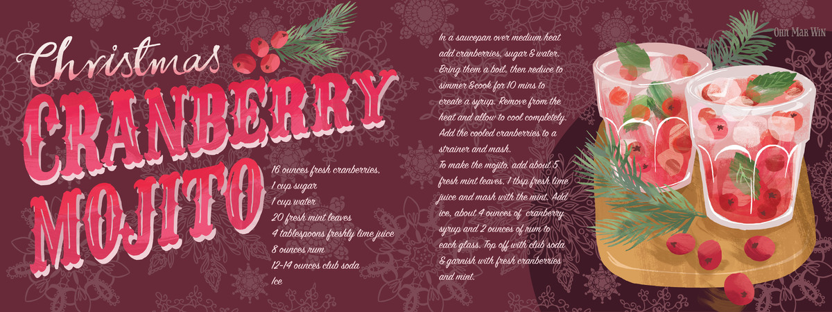 Cranberry Mojito by Ohn Mar Win