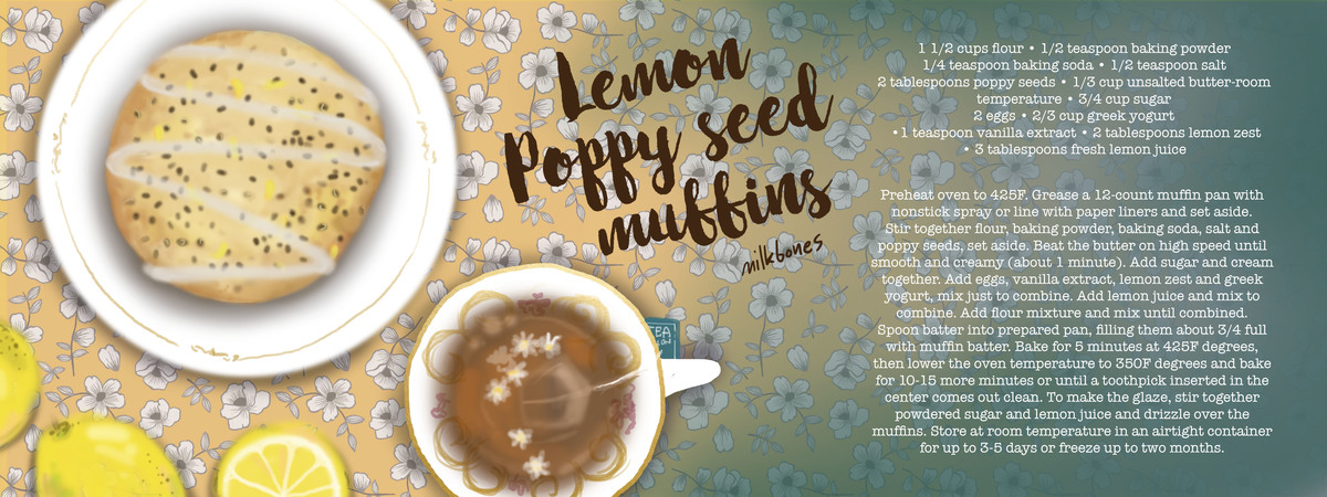 Lemon Poppy Seed Muffins by Milk Bones