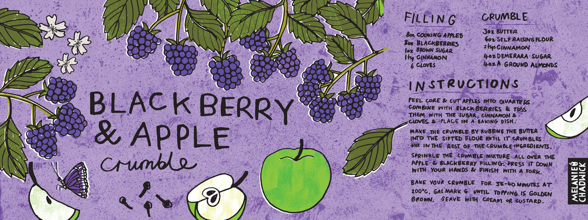 Blackberry and Apple Crumble by Mel Chadwick
