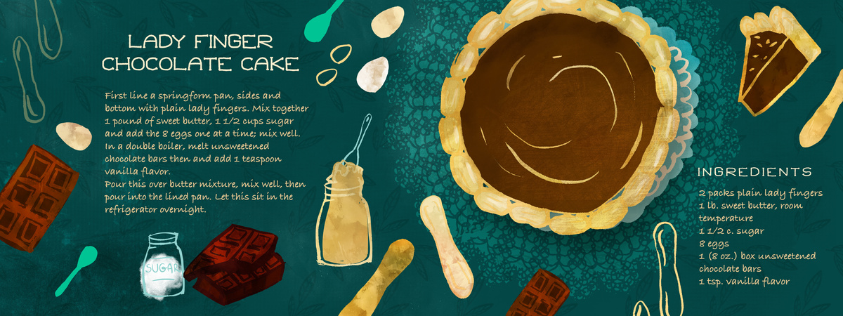Lady Fingers Chocolate Cake by Webvilla Design