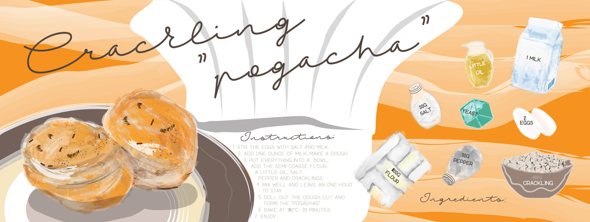 Crackling "pogacha" by Jesika Šlachtičová Jesika
