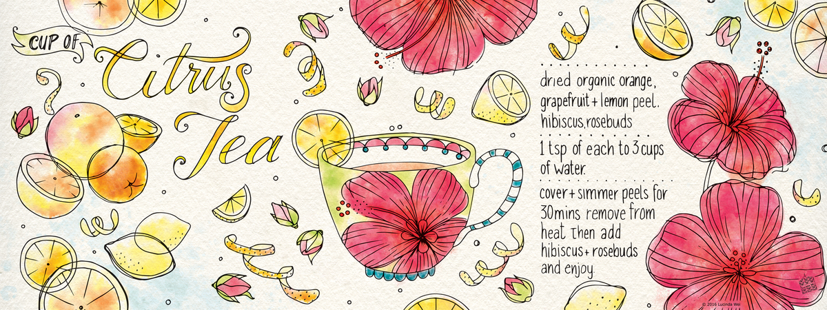 Cup of Citrus Tea by Lucinda Wei