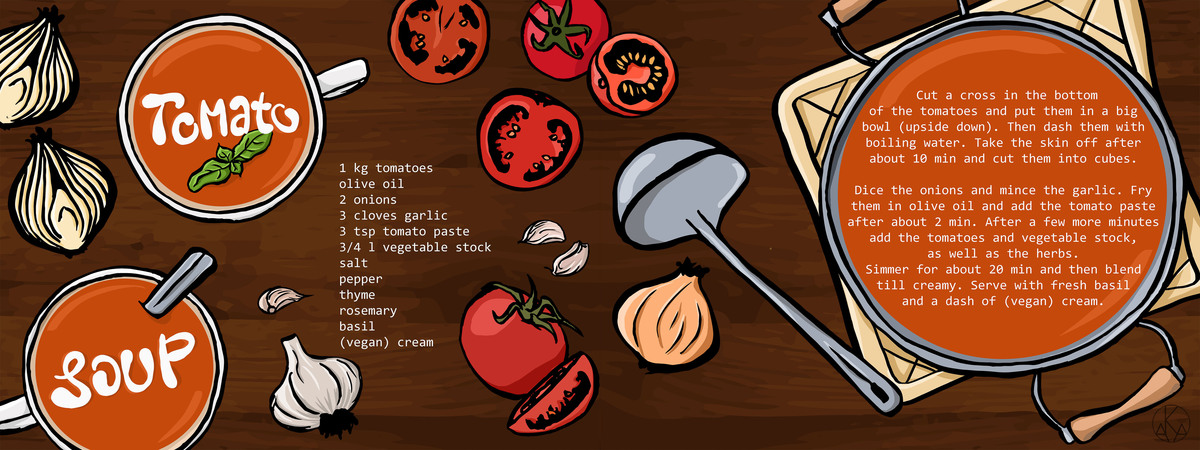 Fresh Tomato Soup (Vegan) by Katleen Ackers Tomatosoup1 1