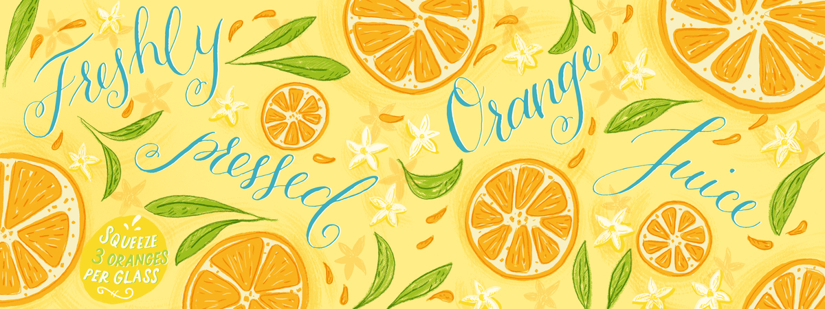 Freshly pressed orange juice by Julia Bausenhardt