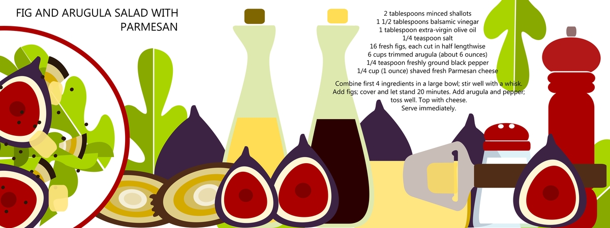 Fig and Arugula Salad With Parmesan Cheese by Ruth Landesa
