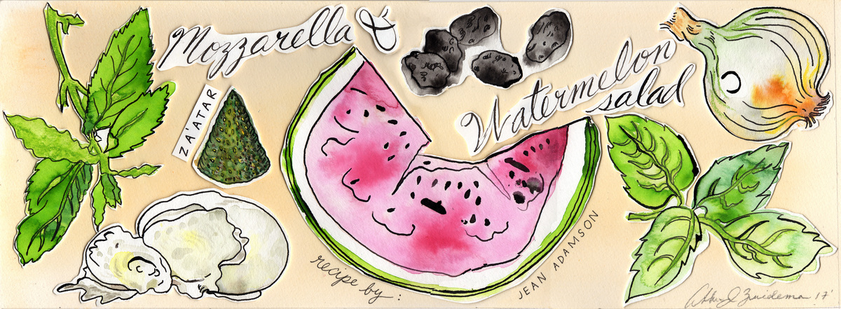 Watermelon & Mozzarella Salad by Abbie Zuidema