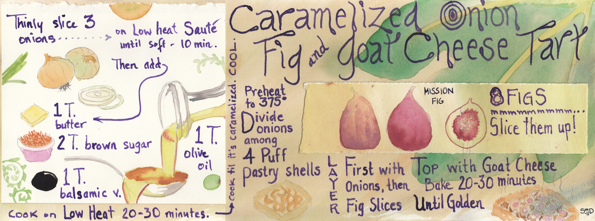Fig Onion and Goat Cheese Tart by Shari Durfey