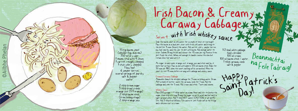 Traditional Irish Bacon, Creamy Cabbage & Whiskey Sauce by Ailbhe Phelan Tdac cabbage bacon