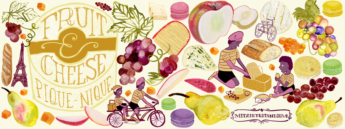 Fruit and Cheese Pique-Nicque by Mitzie Testani