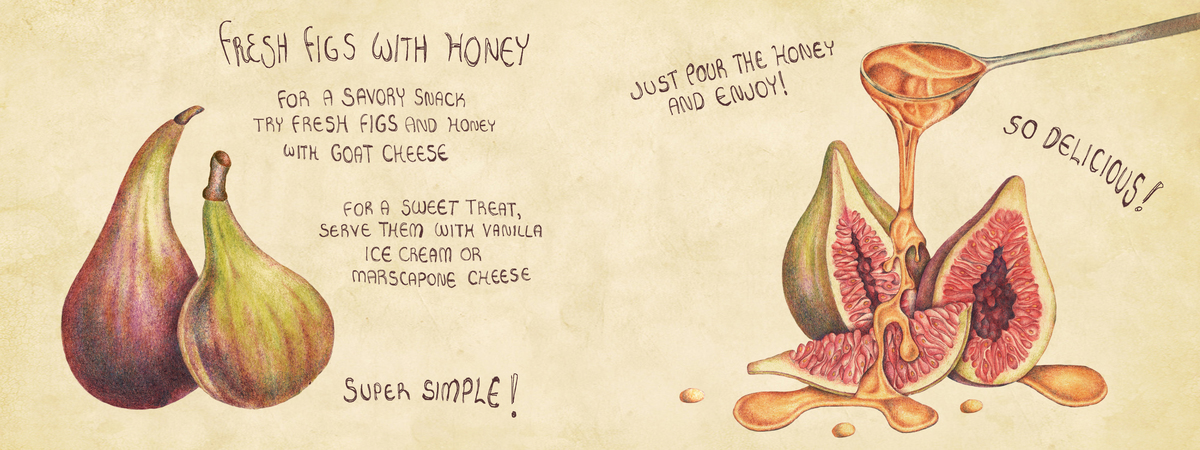 Fresh Figs with Honey by Johanna Bailey
