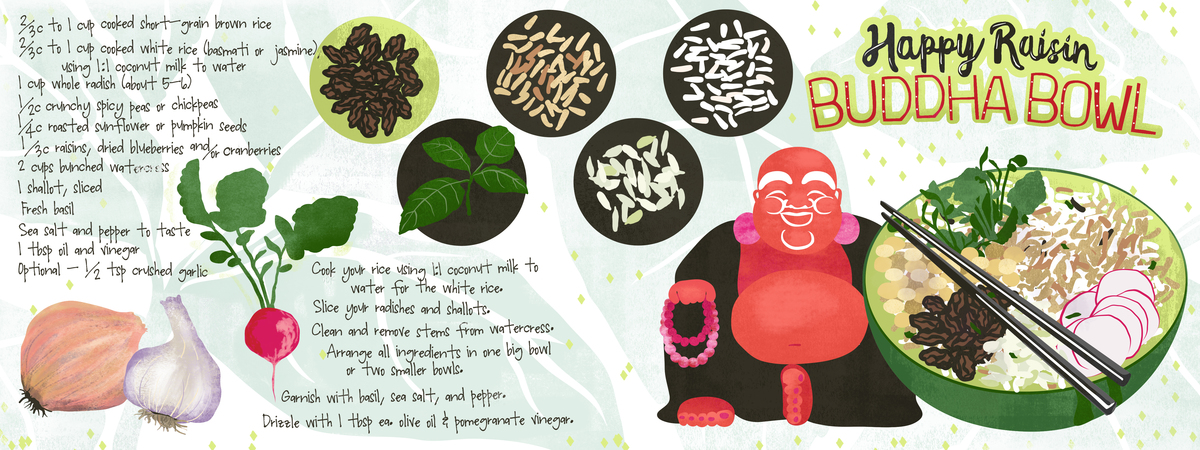 Happy Raisin Buddha Bowl by Courtney Beth