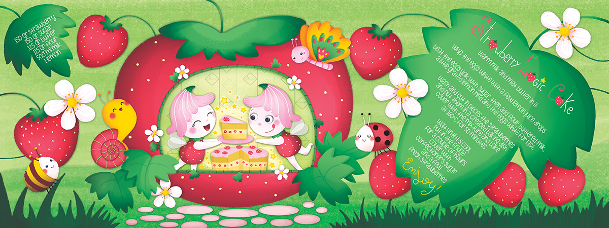 Strawberry Magic Cake by Angela Sbandelli