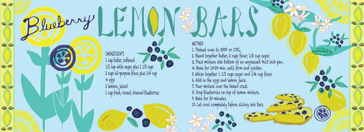 Blueberry Lemon Bars by Natalie Couto Blb ncd