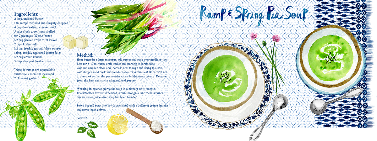 Ramp & Spring Pea Soup by Jen Lindup
