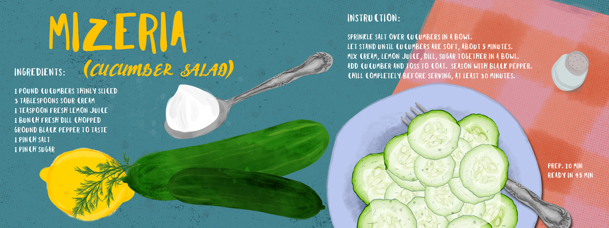 Mizeria, cucumber salad. by Marta Topolska