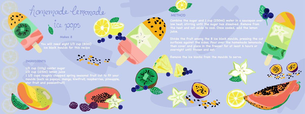 Homemade Lemonade Ice Pops by Emma Turner