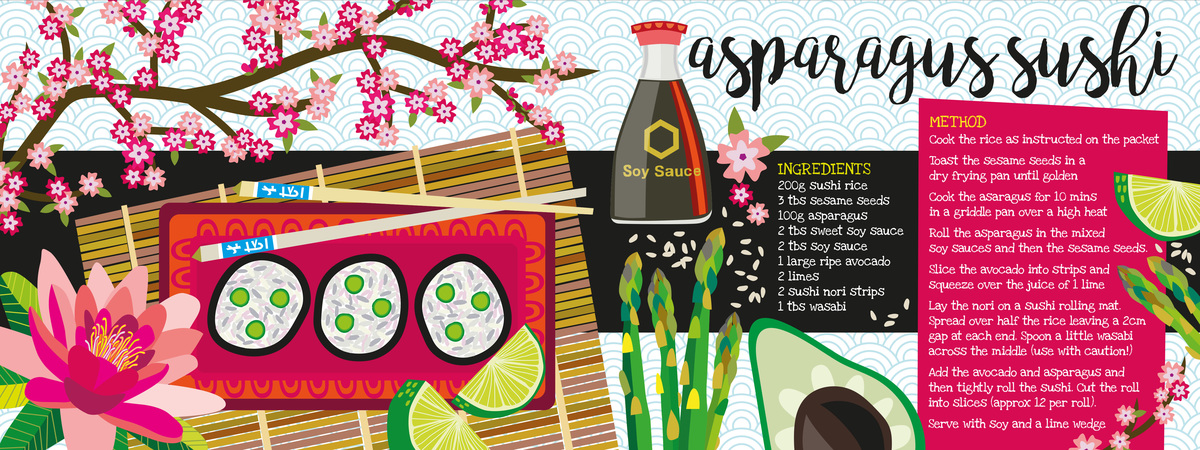 Asparagus Sushi by Lisa Kirkbride