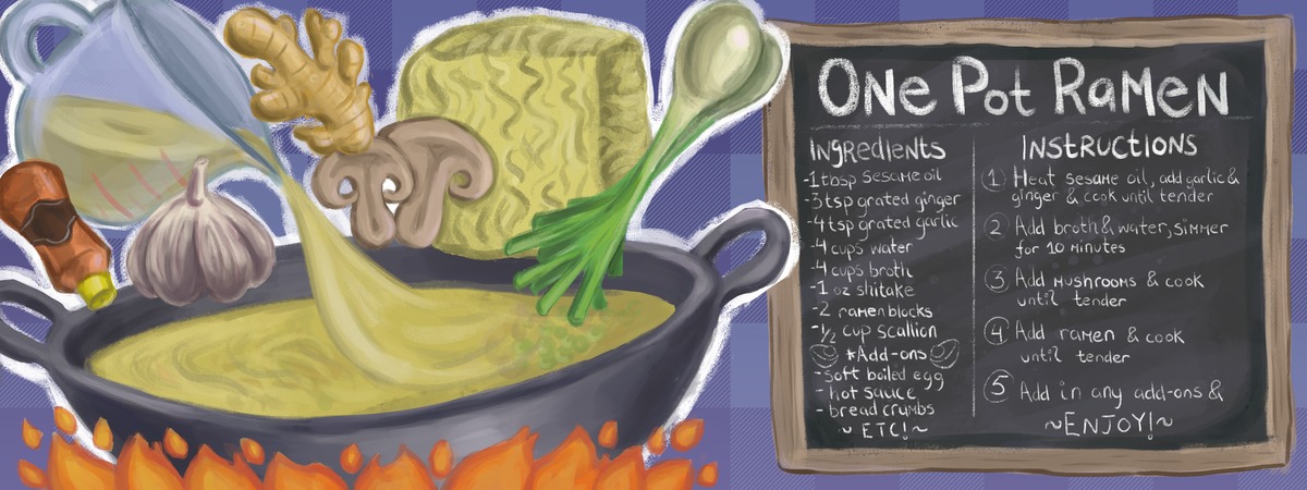 One Pot Ramen by Lauren Zachmann Laurenzachmann theydrawandcook