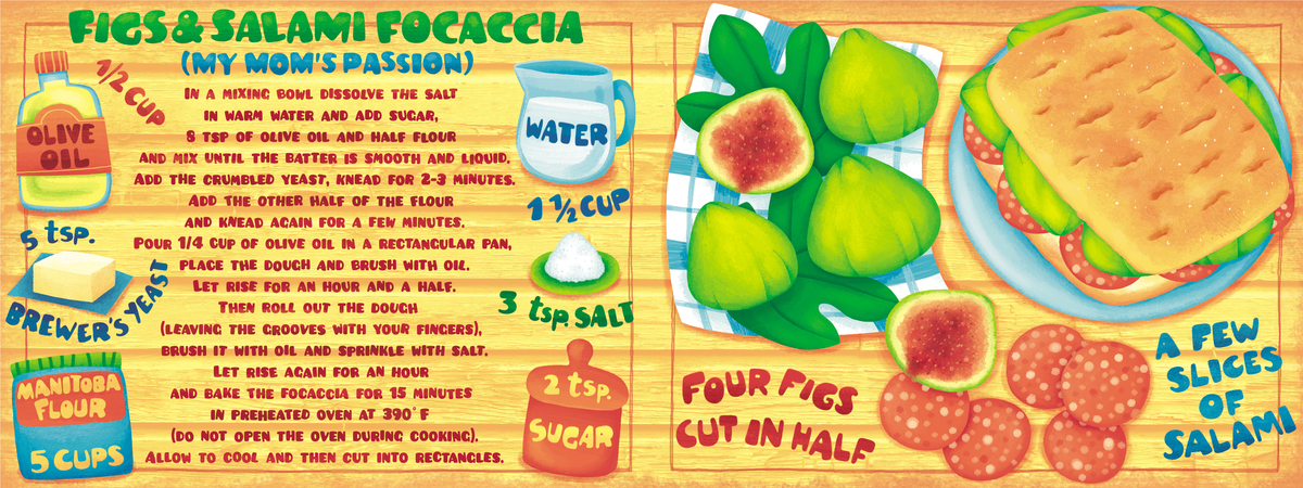 Figs & Salami Focaccia by Silvia Sponza