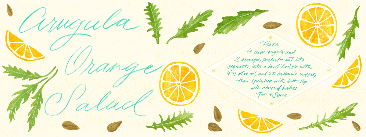 Arugula orange salad by Julia Bausenhardt