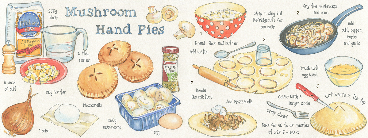 Mushroom Hand Pies by Suzanne de Nies