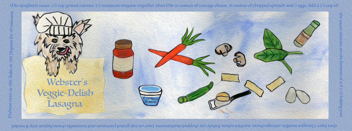 Webster's Veggie-Delish Lasagna by Elizabeth Erdeski