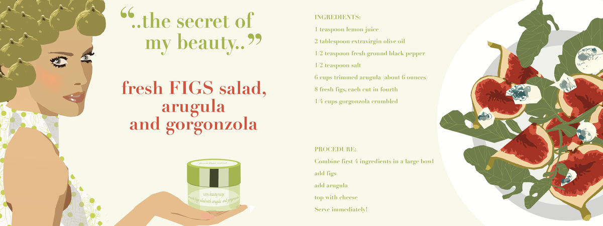 Fresh Figs Salad, Arugula and Gorgonzola by Barbara Voarino