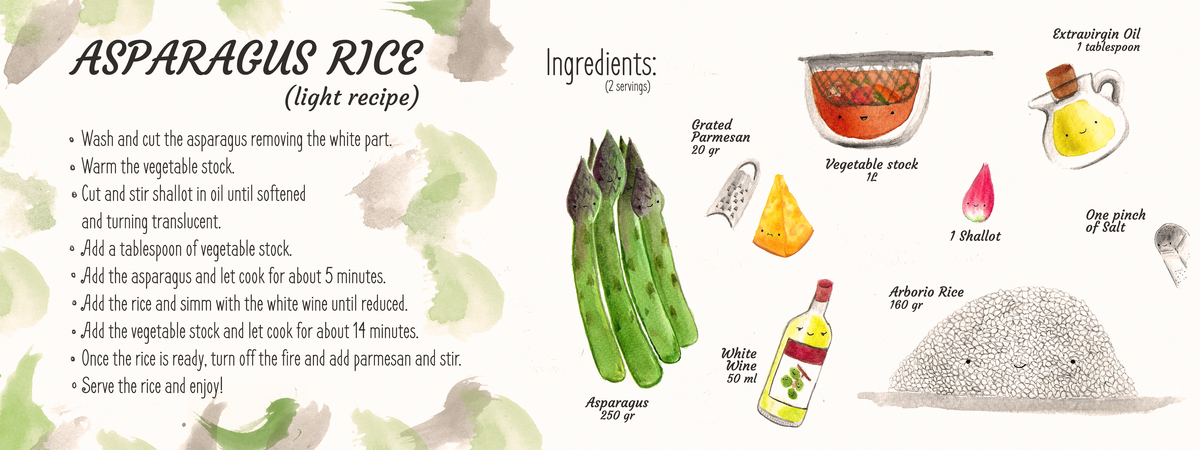 Asparagus rice by Cose illustrate Asparagus