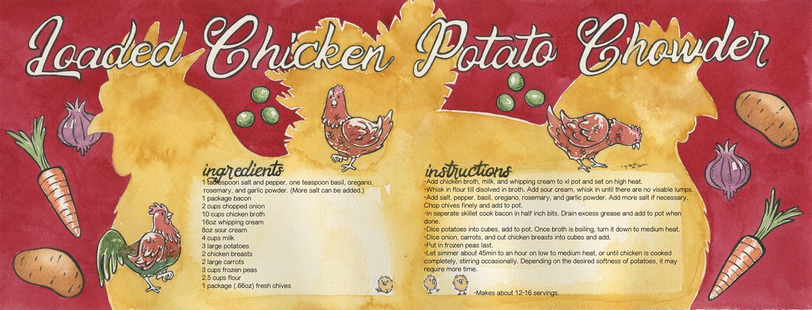 Loaded Chicken Potato Chowder by Angela Kagan Andrew Andrew illu337 lovell a3