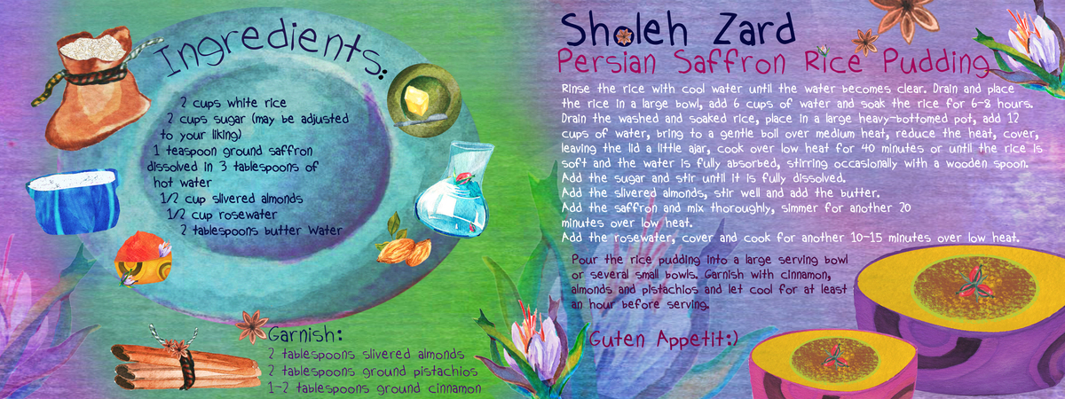 Persian Saffron Rice Pudding (Sholeh Zard) by Golnaz Vala