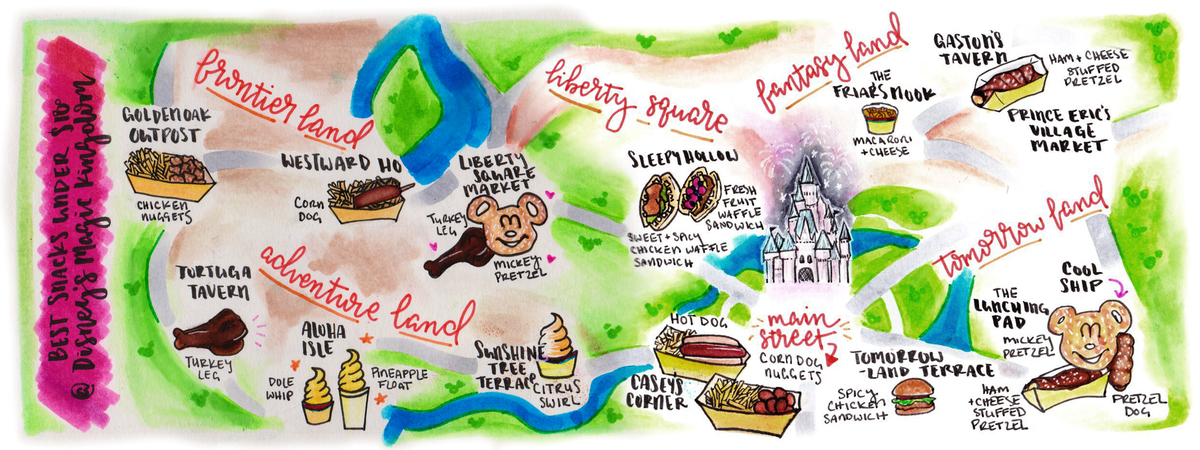 Best Snacks under $10 at Disney's Magic Kingdom in Orlando, Florida by Fayethe Final