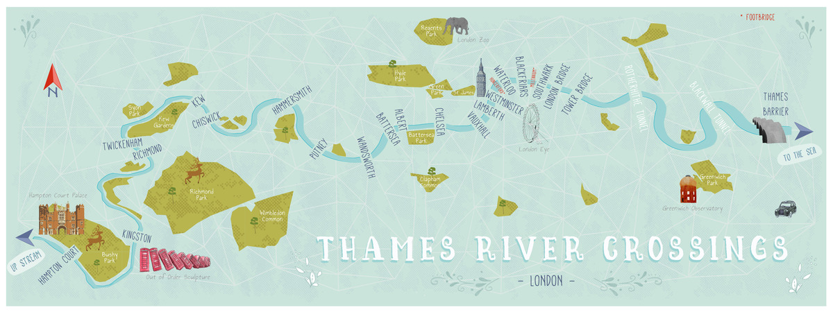 River Crossings in London, UK by Emma Bryan Design Emma bryan thames river crossings
