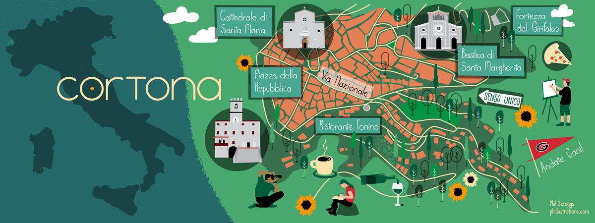 Cortona, Italy by Phil Scroggs