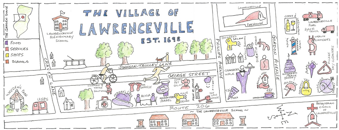 The Village of Lawrenceville, New Jersey by Frank Haggerty