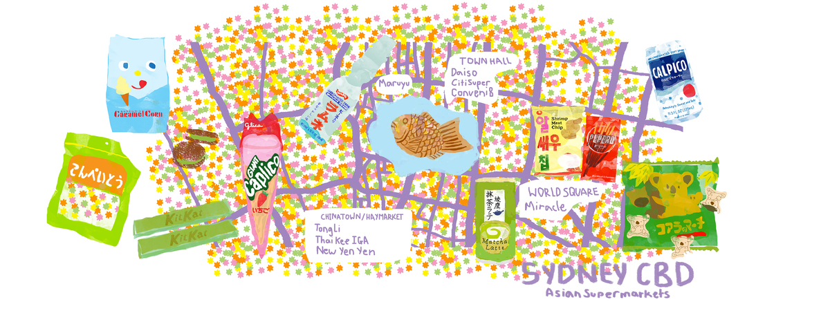 Asian Supermarkets and Snacks in Sydney CBD, Australia by Dakota (Honbap)