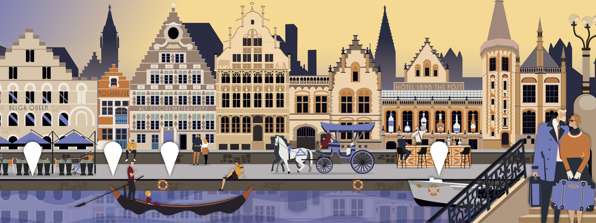 Gand, Belgium by Atelier Cartographik