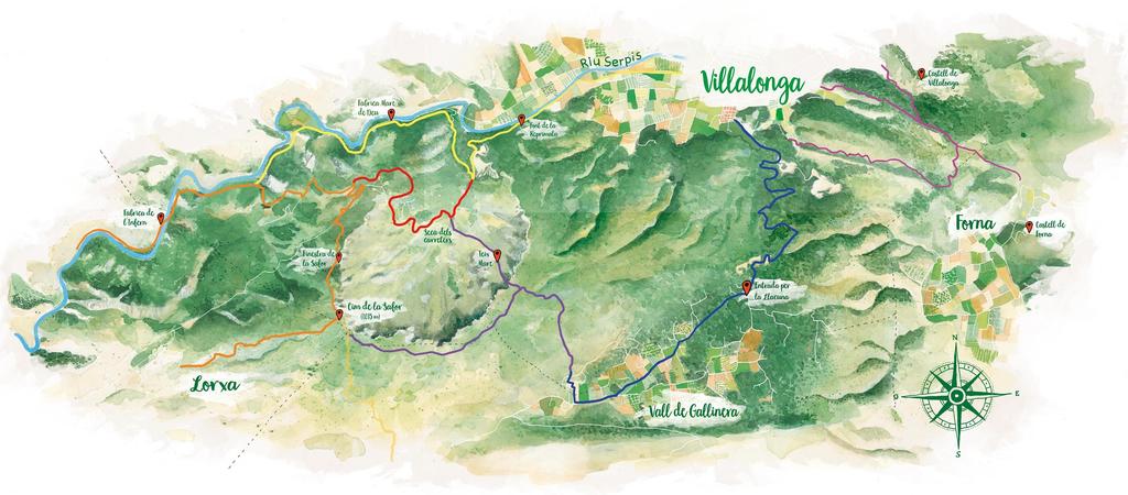 Trekking Map from Vilallonga, Spain by Bernat Moreno