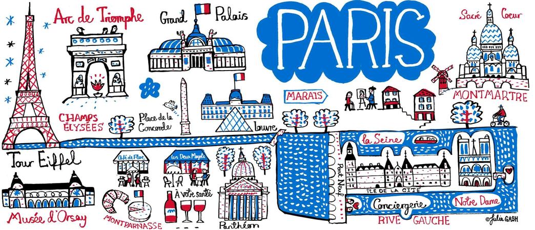 Cityscape of Paris, France by Julia Gash Artwork paris jg0466 mug single